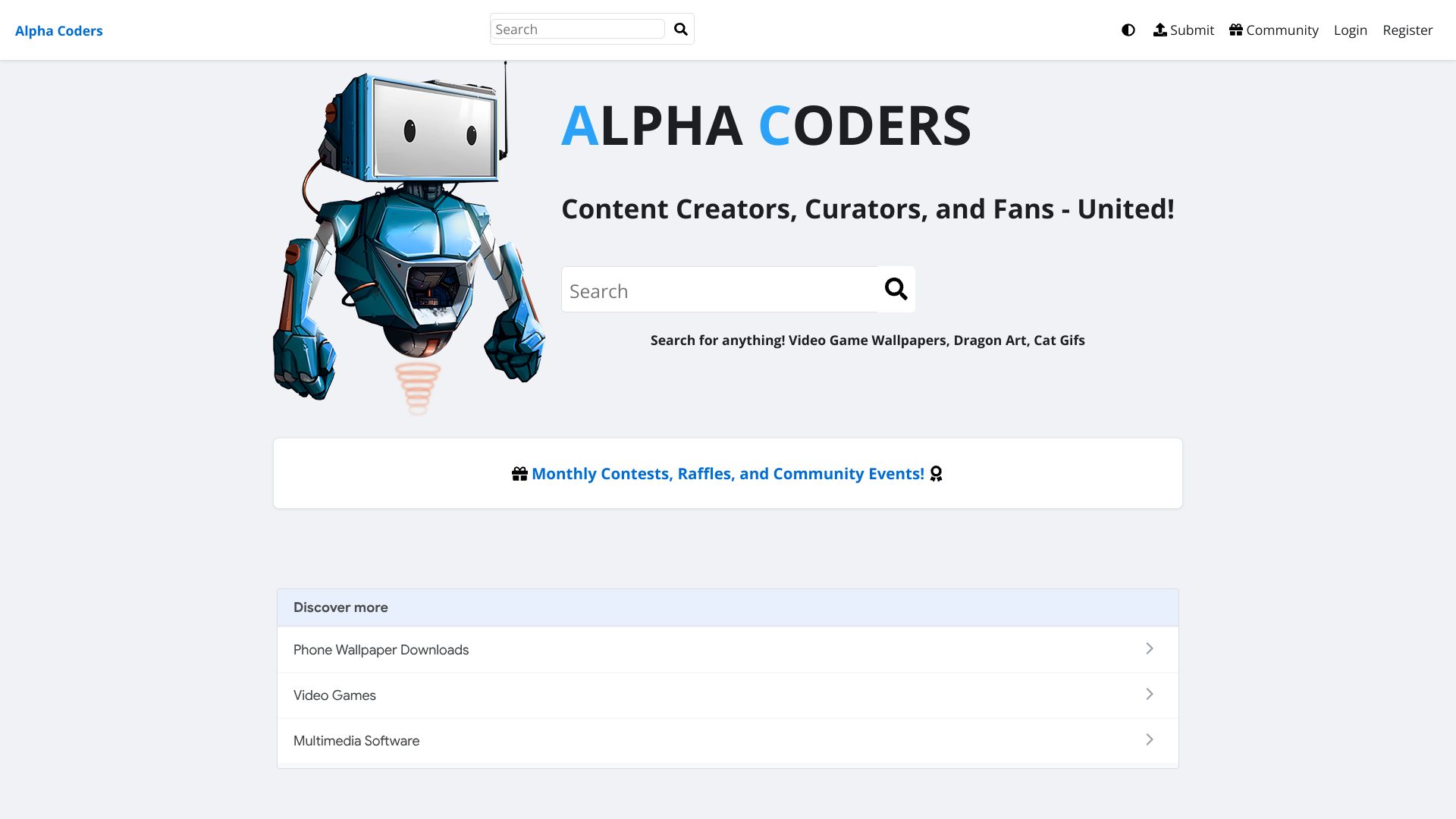 Alpha Coders 壁纸与头像资源站