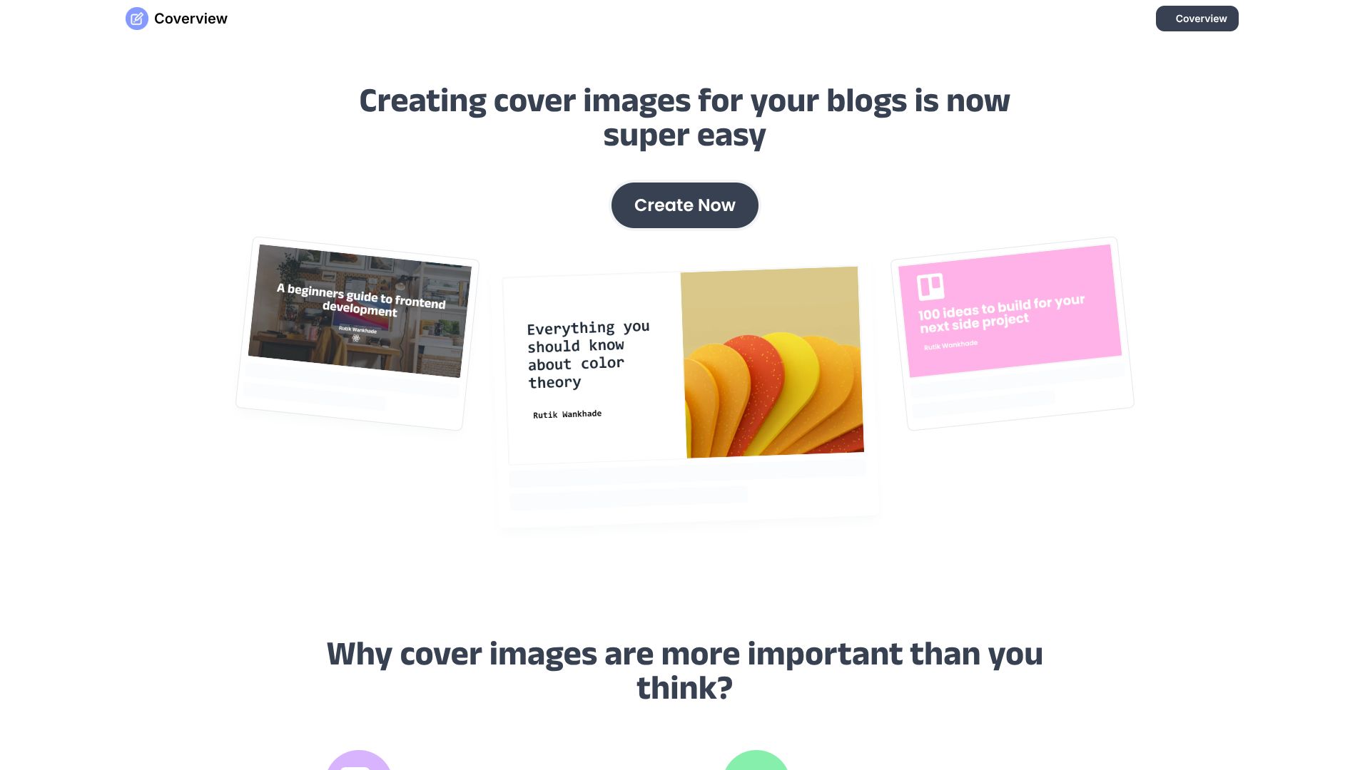 Coverview – 开源博客封面图在线生成工具