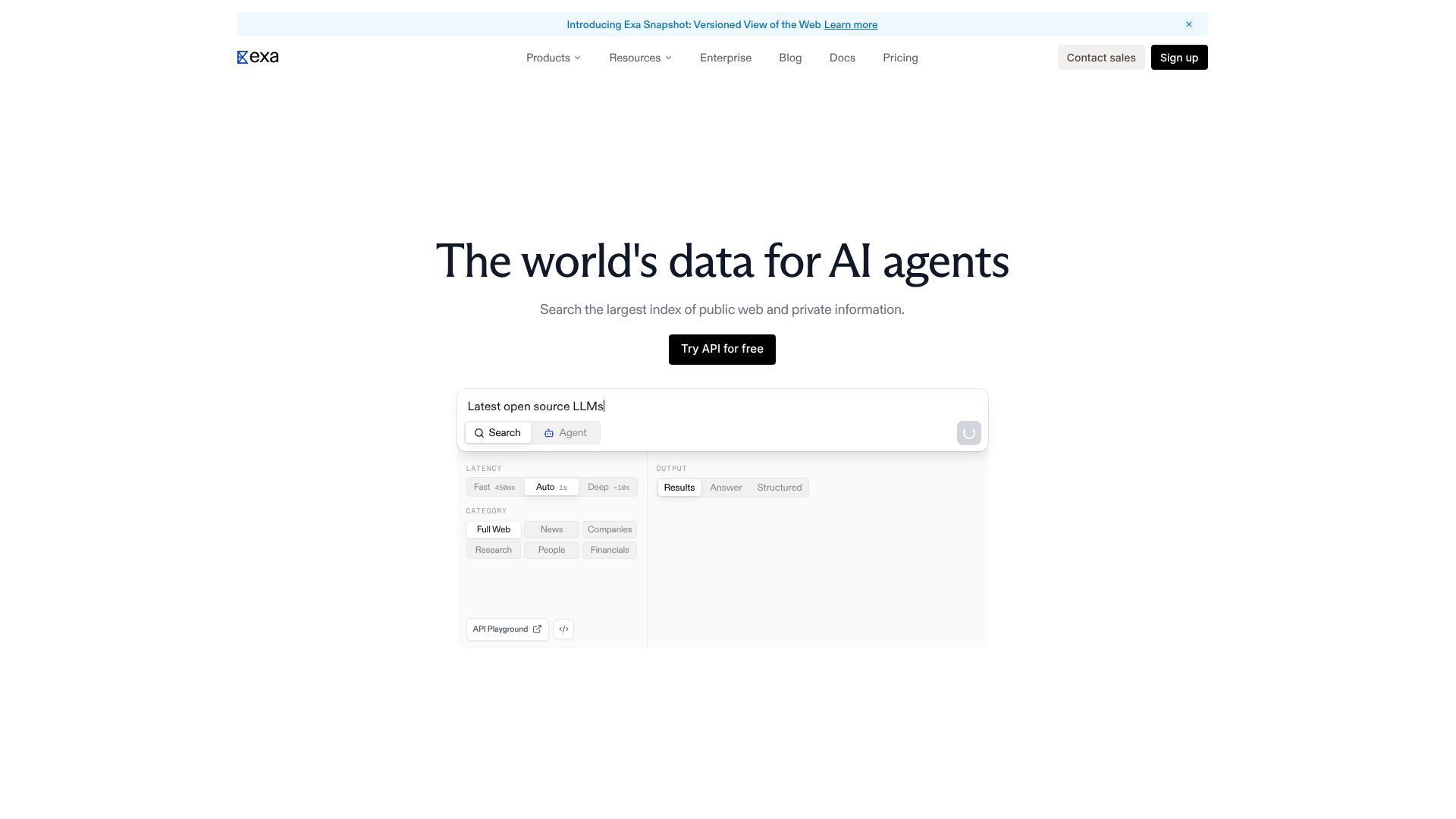 Exa.ai – 专为 AI Agent 打造的智能搜索引擎与 Web Search API