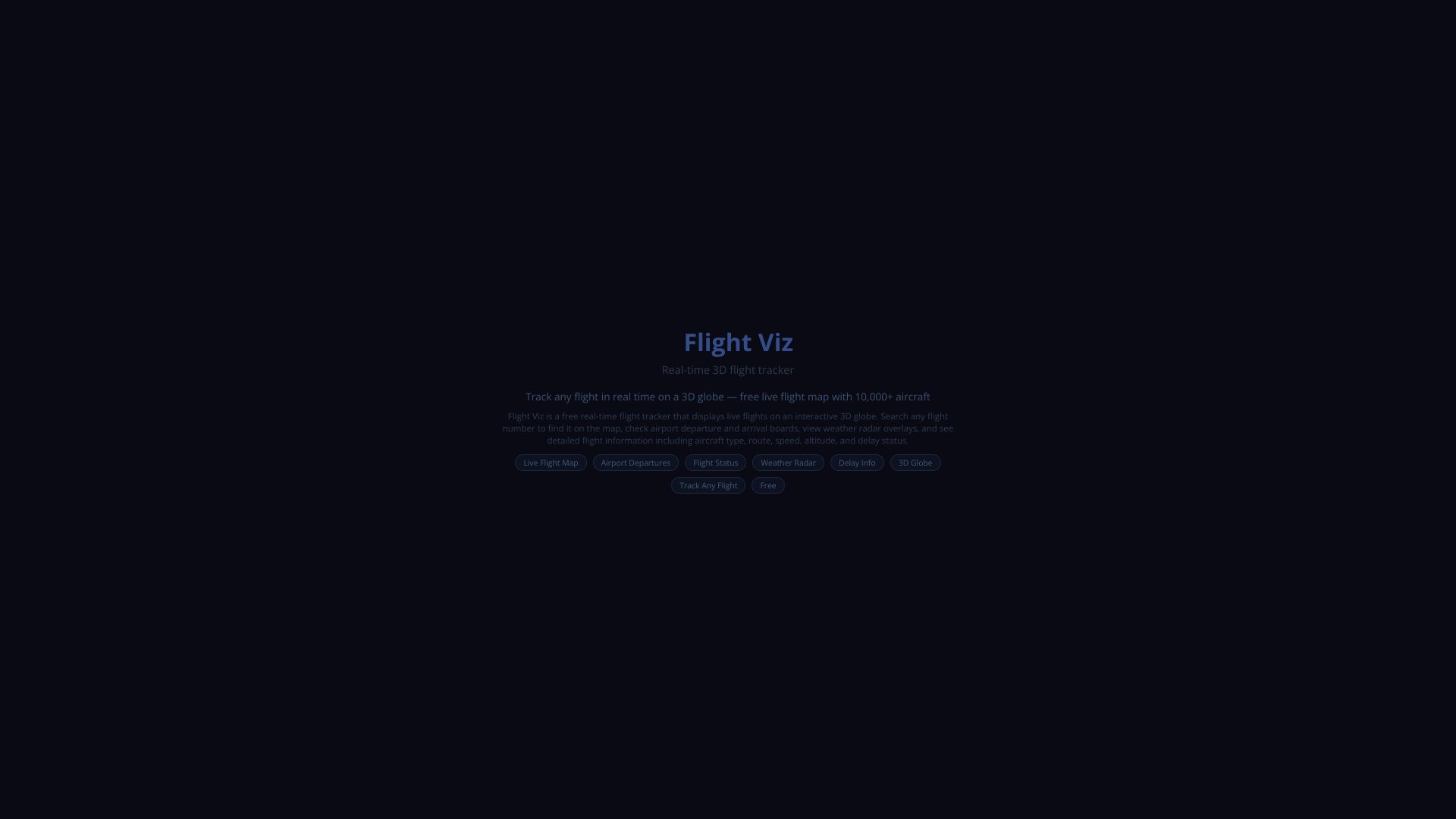 Flight Viz 实时 3D 航班追踪