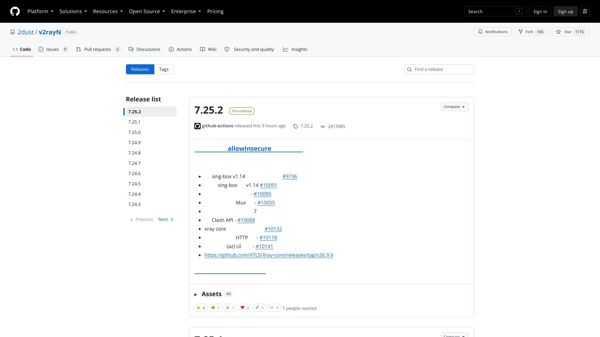 v2rayN GitHub Releases – Windows 开源客户端发布页面