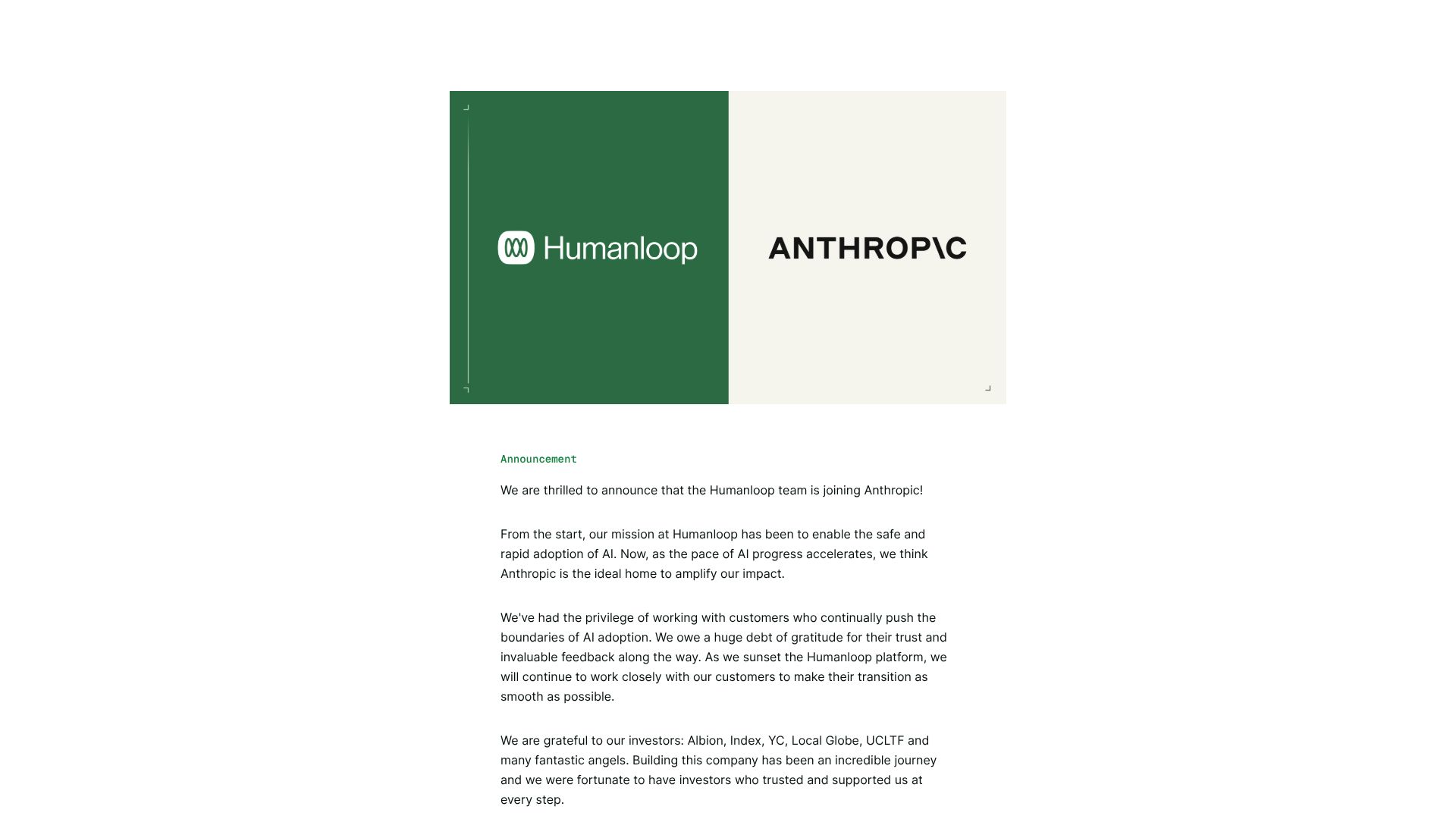 Humanloop – AI 开发平台（已加入 Anthropic）