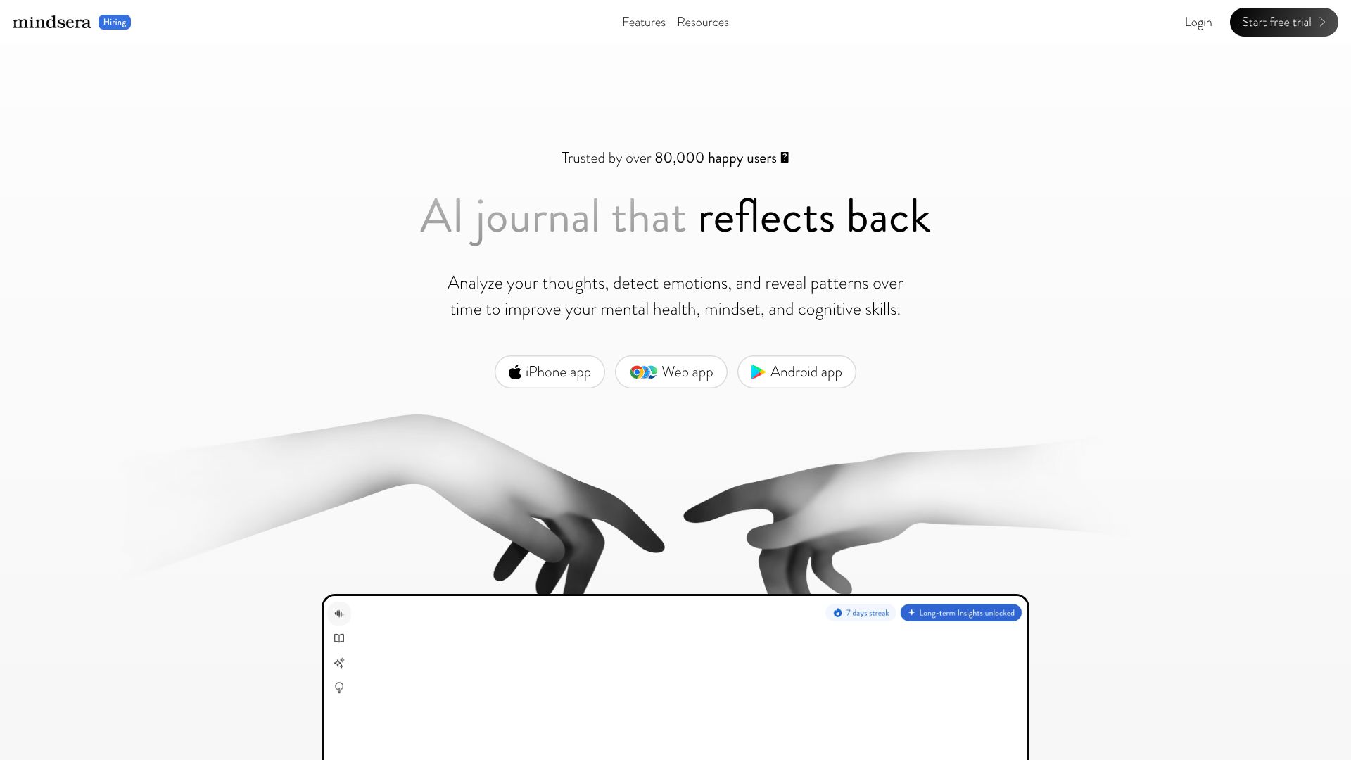 Mindsera – AI 智能心理健康与情绪分析日记
