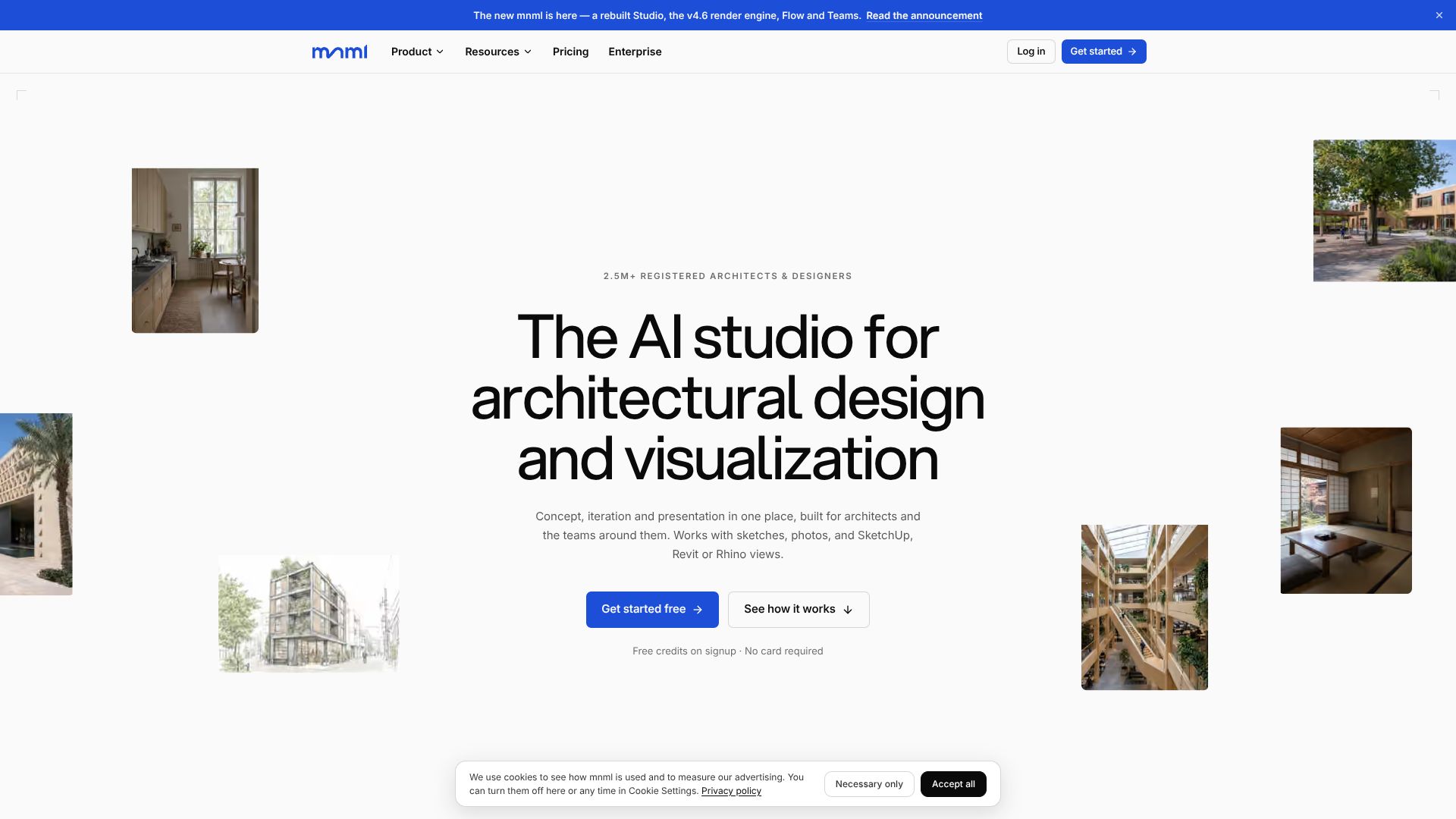 mnml.ai – AI 建筑与室内设计渲染工具