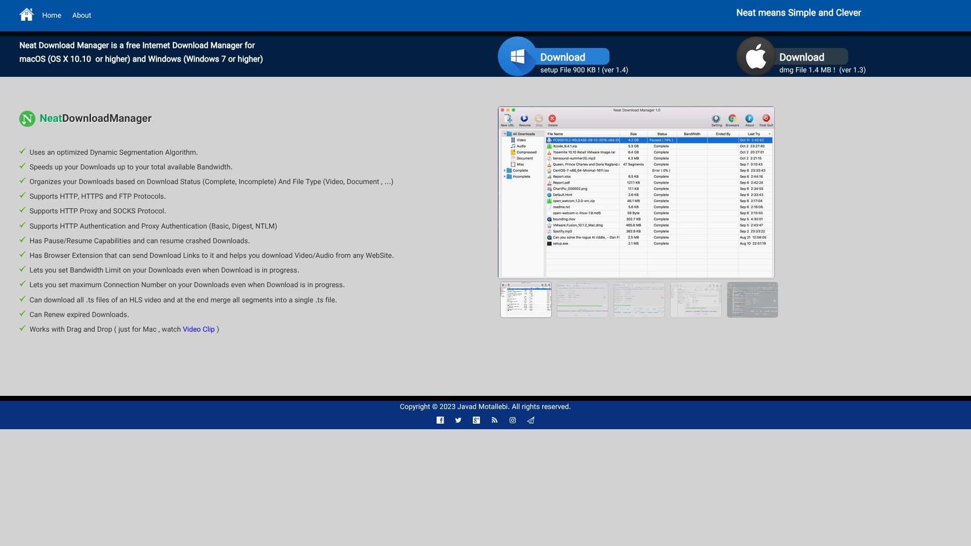 Neat Download Manager (NDM) 免费轻量级多线程高速下载工具