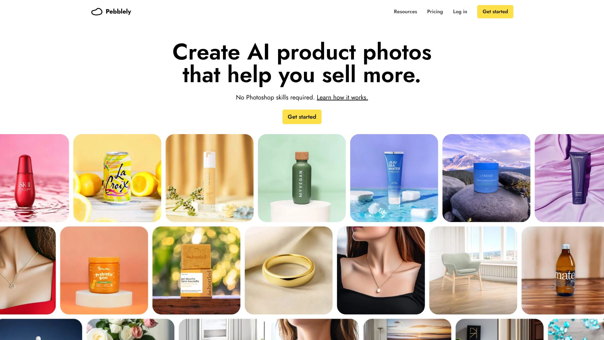 Pebblely – 智能 AI 商用产品摄影与背景生成器
