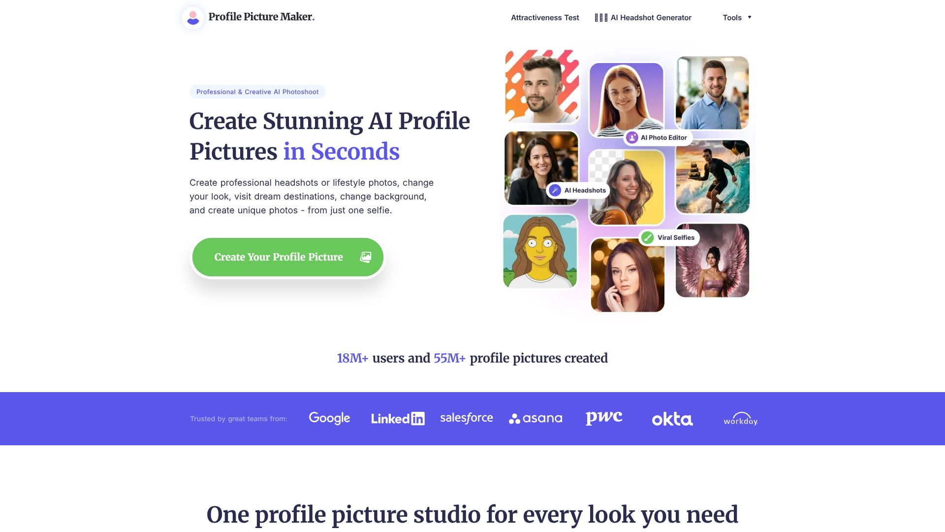 PFPMaker – 免费 AI 头像与职业照在线生成器