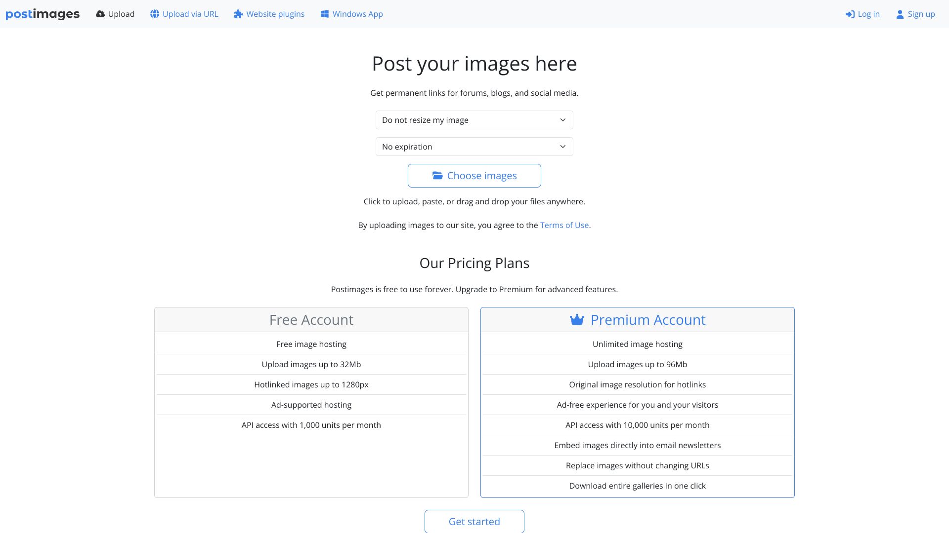 Postimages — 免费图片托管与永久外链图床