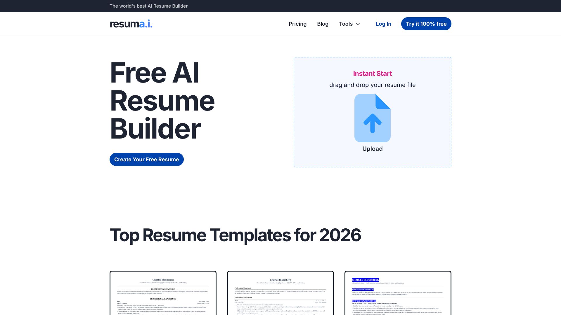 ResumAI – 智能AI简历生成与专业求职信制作助手