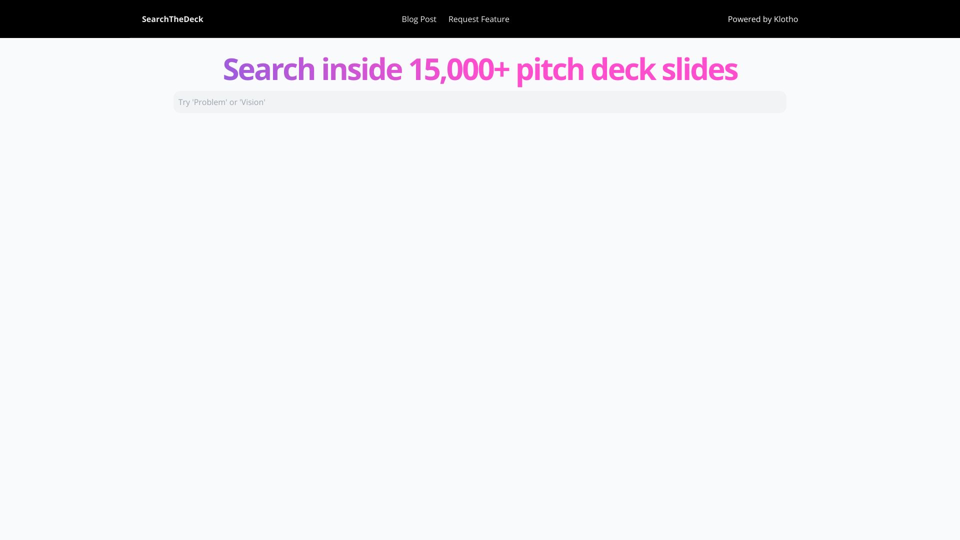 Search The Deck – 创业商业计划书PPT搜索神器