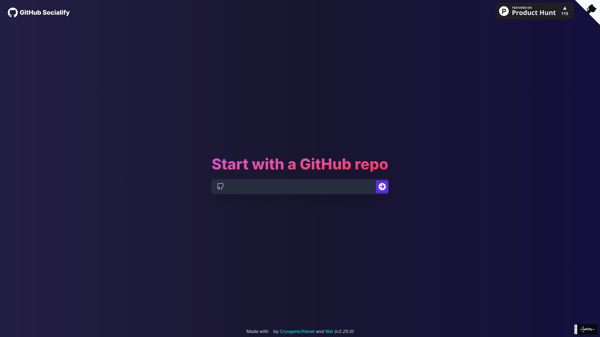 GitHub Socialify – 开源项目社交预览图与美化生成工具