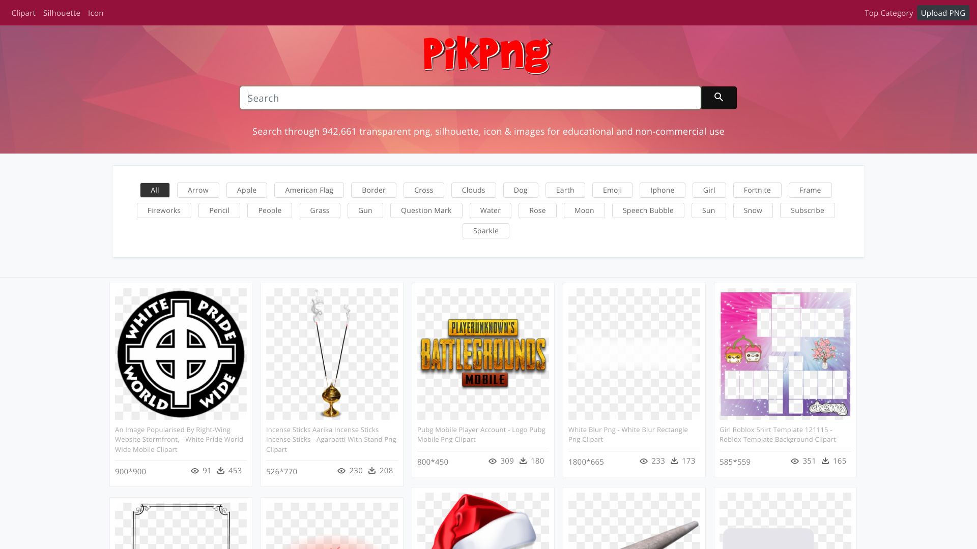 PikPng – 免费透明背景PNG素材与剪贴画下载站