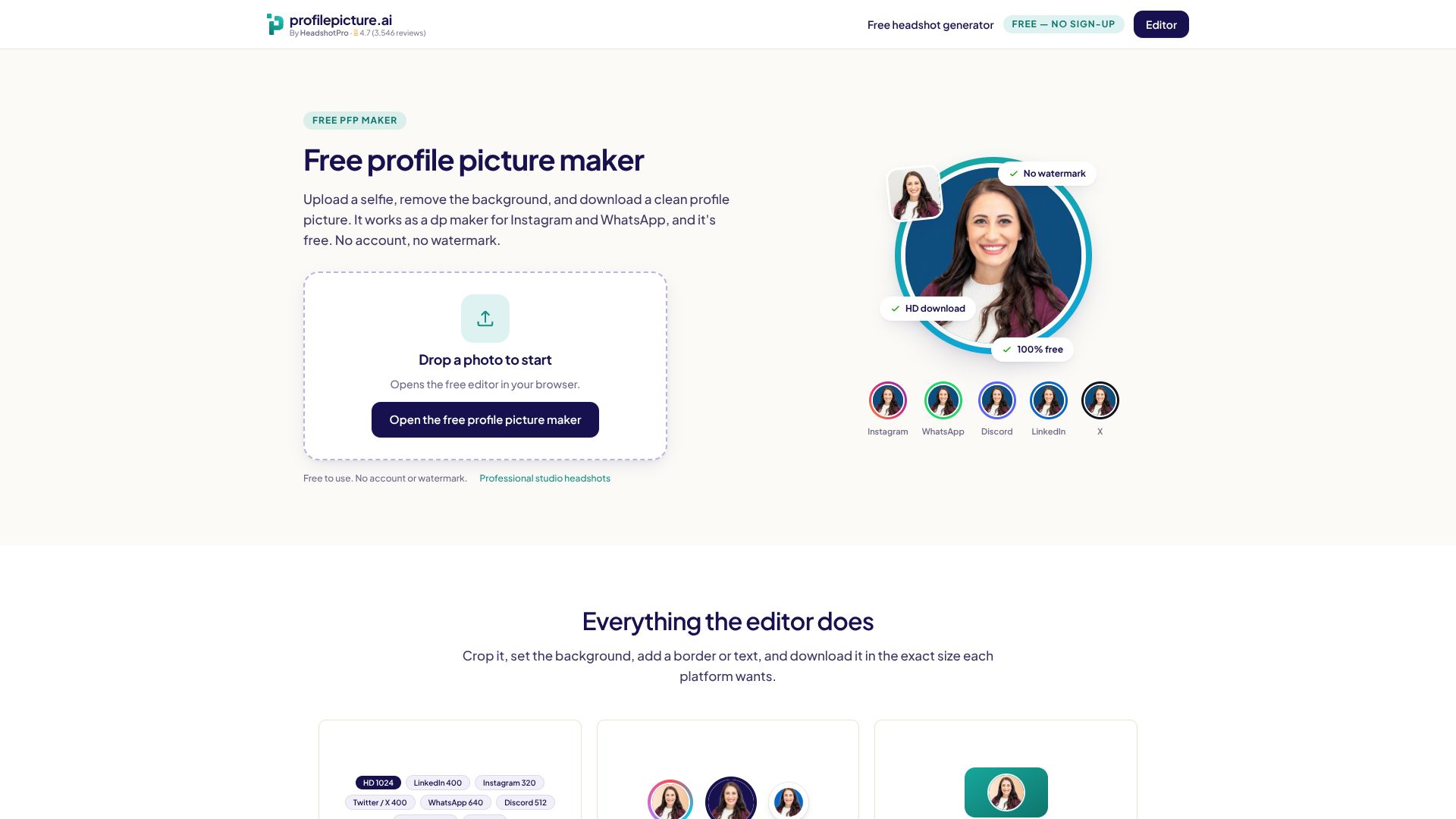 Profile Picture AI – 智能AI头像与职业肖像照生成工具