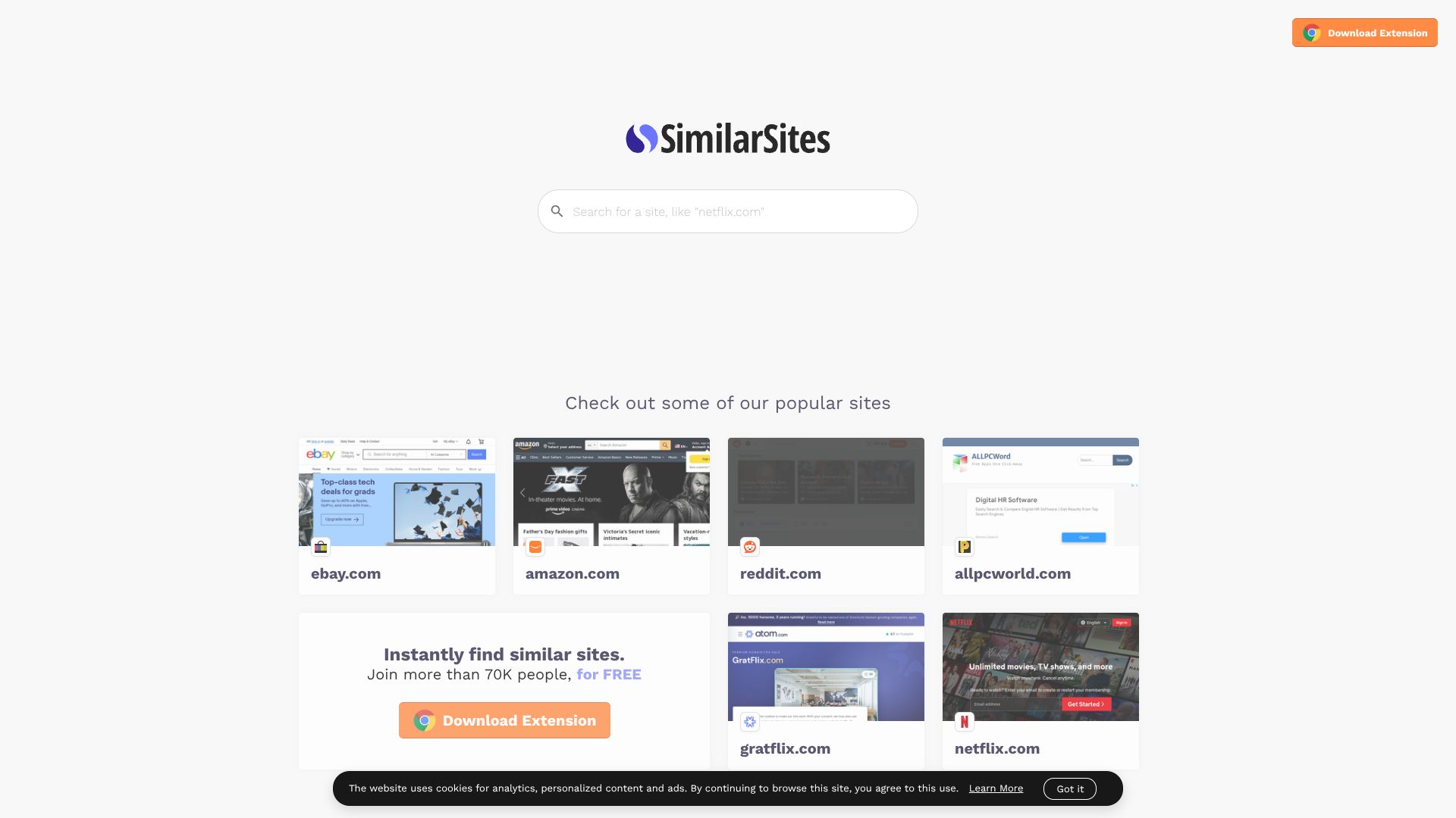 SimilarSites – 相似网站与替代方案推荐工具